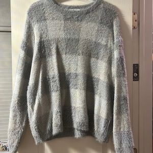 Gray & White Sweater